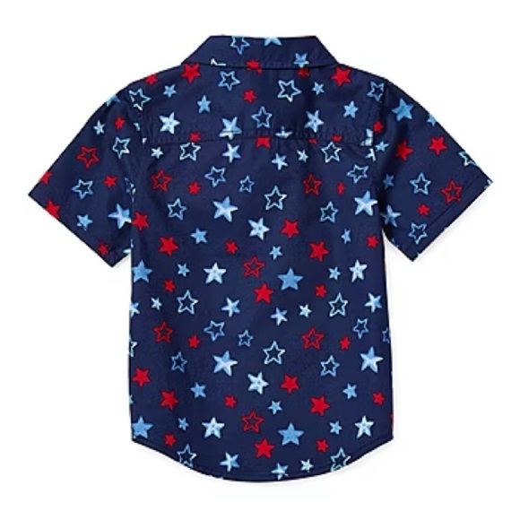 Okie Dokie Toddler‎ & Little Boys Short Sleeve Button-Down Shirt - Picture 2 of 3